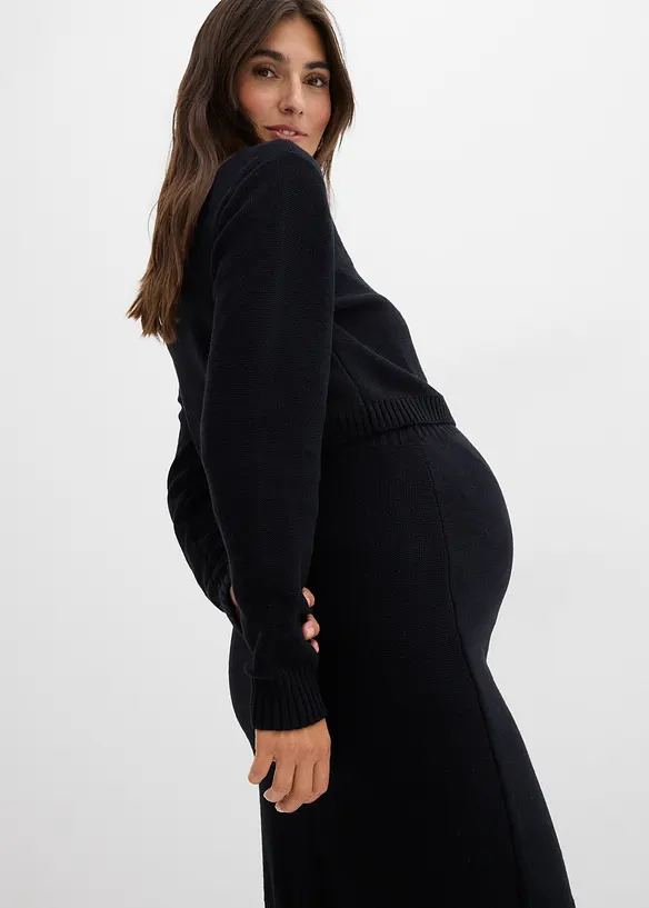 Set bestaande uit trui en rok voor tijdens de zwangerschap en daarna, van biologisch katoen (2-dlg. set), bonprix