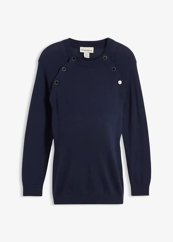 2-in-1 zwangerschaps- en borstvoedingstrui van puur biologisch katoen, bonprix