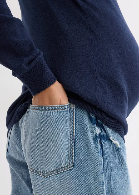 2-in-1 zwangerschaps- en borstvoedingstrui van puur biologisch katoen, bonprix