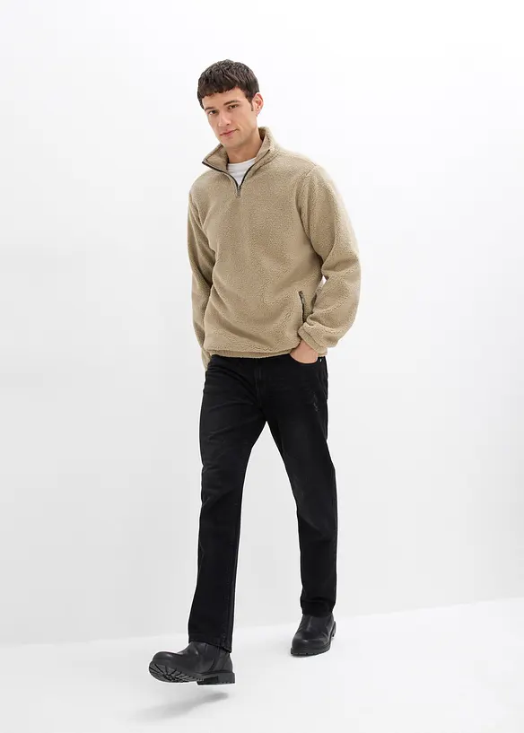 Teddy fleece trui, bonprix