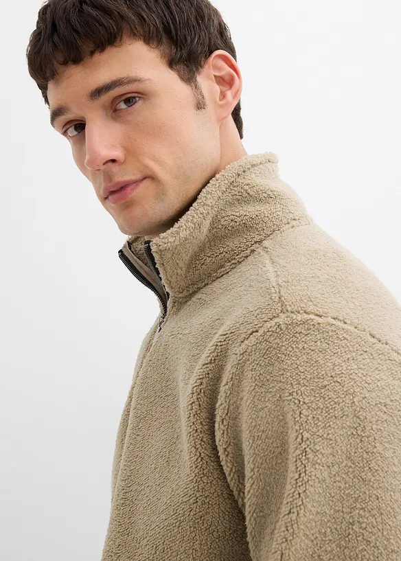 Teddy fleece trui, bonprix