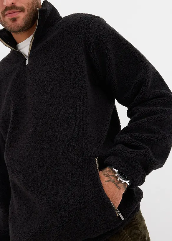 Teddy fleece trui, bonprix