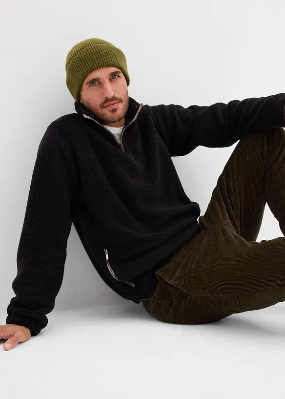 Teddy fleece trui, bonprix