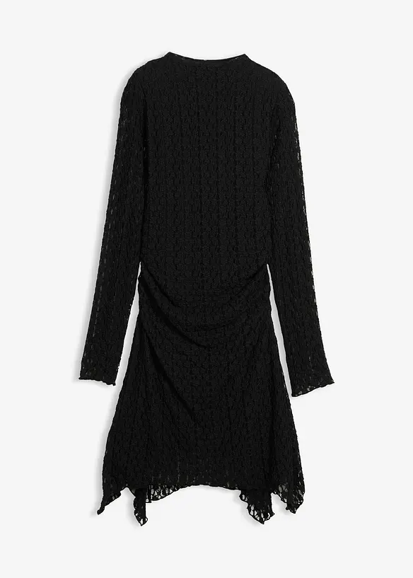 Kanten jurk met puntige onderrand, bonprix