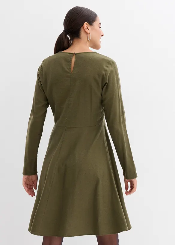 Flanellen jurk van puur katoen, bonprix
