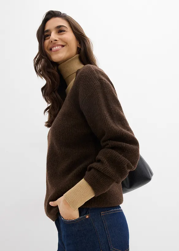 Trui met V-hals, bonprix