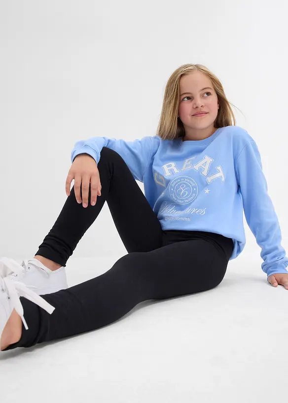 Thermo legging van een elastische katoenmix (set van 3), bonprix