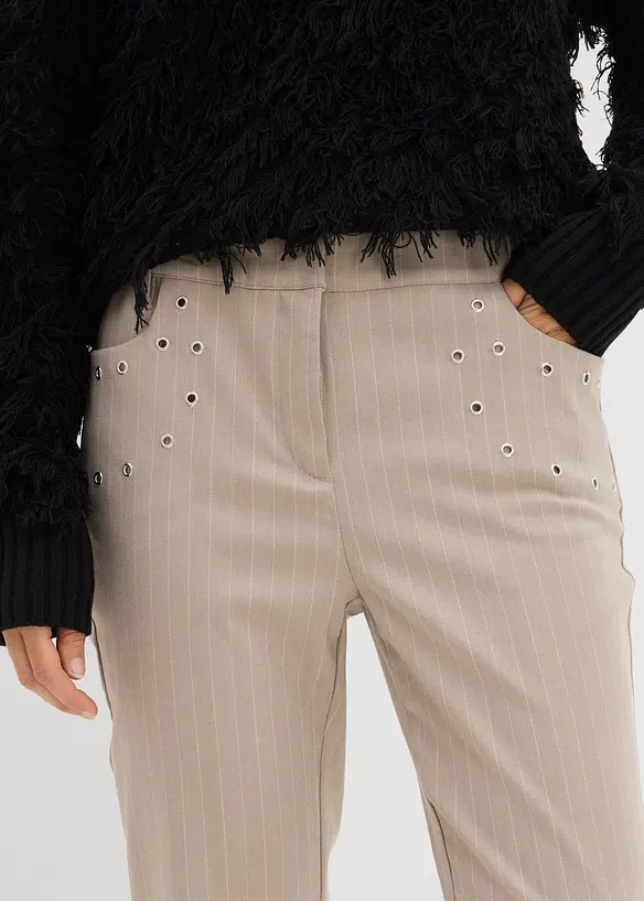 Flared broek van soepele viscose, bonprix