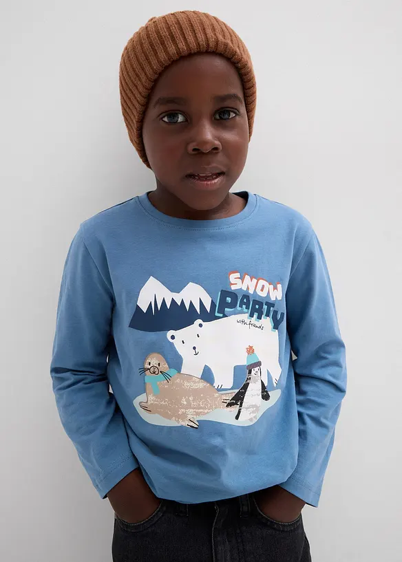 Longsleeve met biologisch katoen (set van 3), bonprix