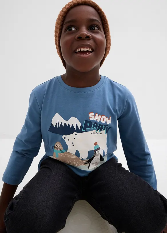 Longsleeve met biologisch katoen (set van 3), bonprix