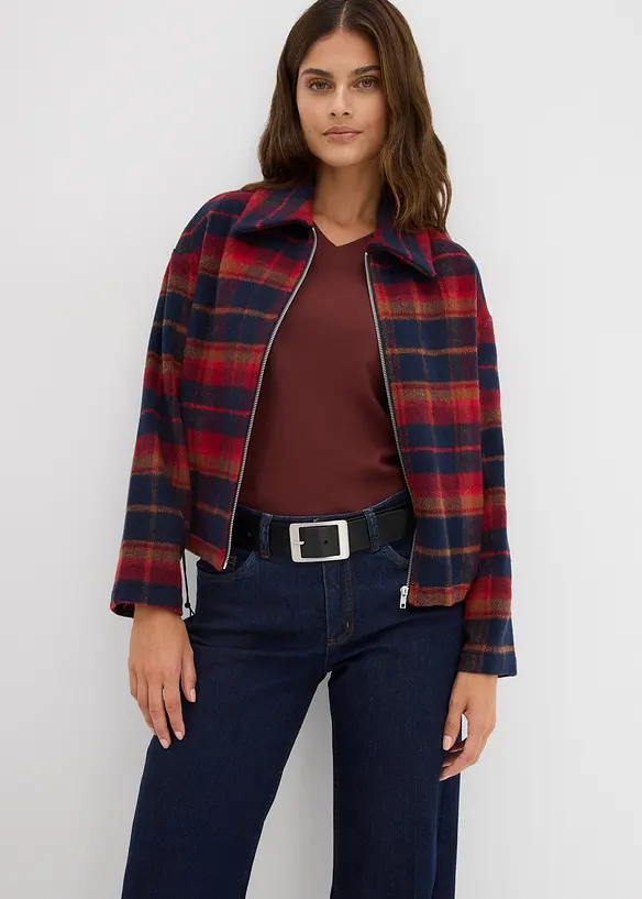 Wide leg jeans met biologisch katoen, mid waist, bonprix