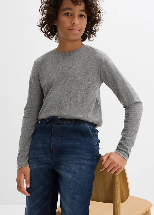 Regular Fit thermo instapjeans met jersey voering, straight, bonprix