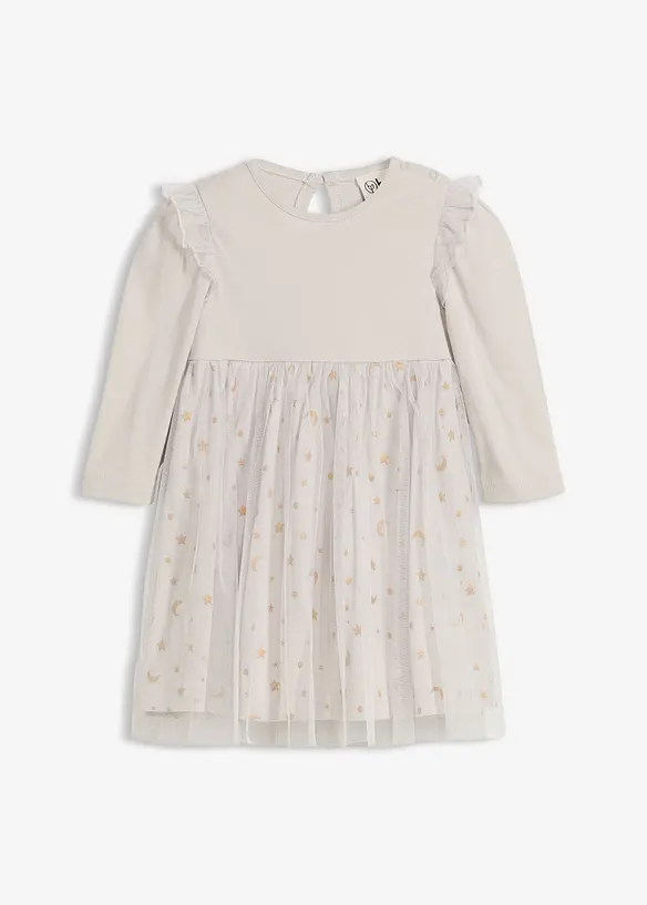 Baby jurkje met ruches en tule, bonprix