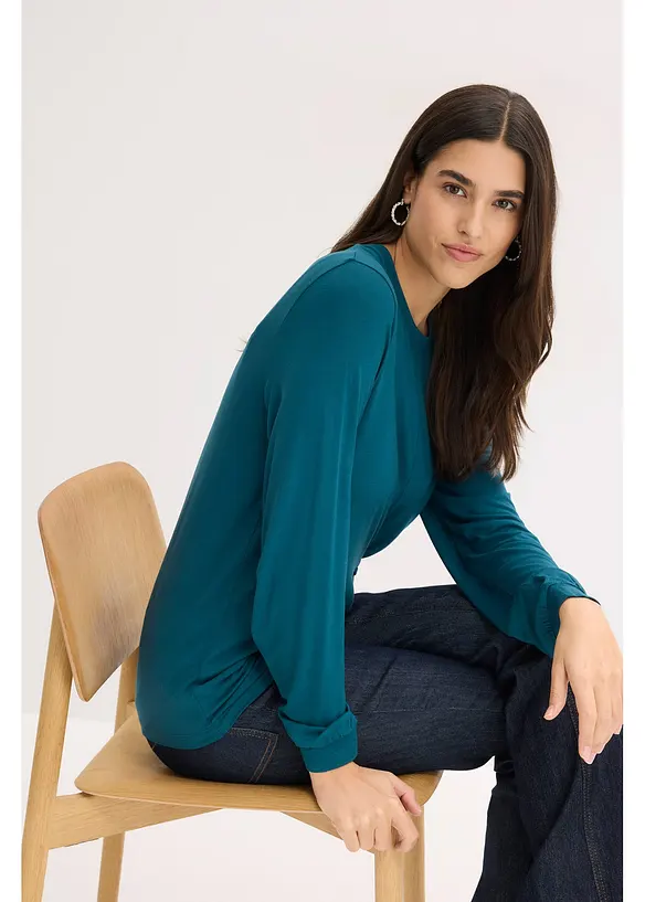 Longsleeve in een zachte viscosemix, bonprix