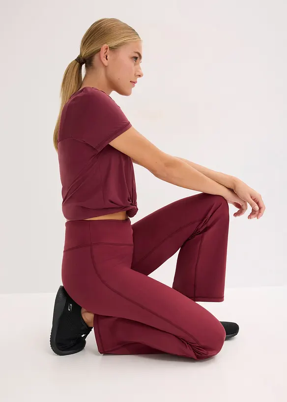 Thermo sportbroek van zacht materiaal, rechte pijpen, bonprix