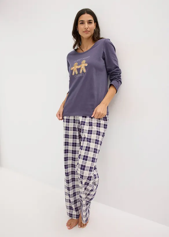 Pyjama met flanellen broek, bonprix