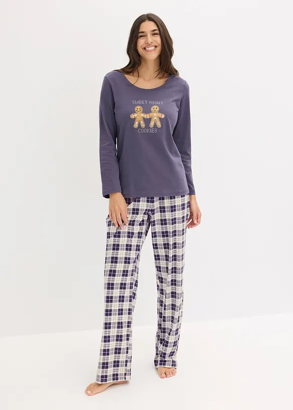 Pyjama met flanellen broek, bonprix