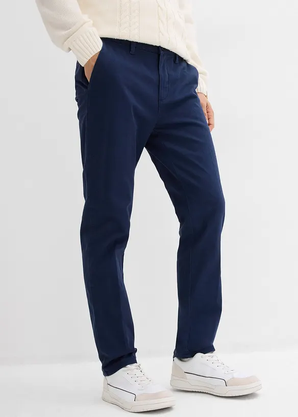 Regular fit chino met thermoflanellen voering, tapered, bonprix