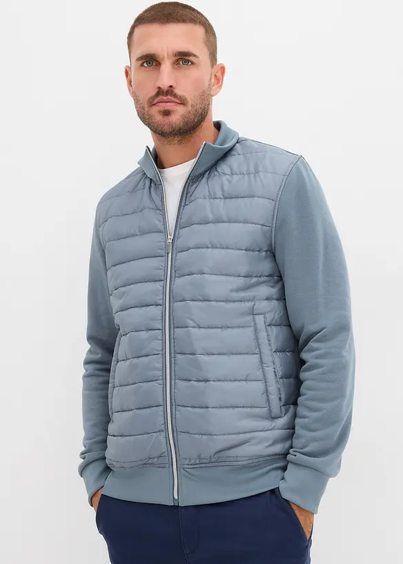 Sweatvest van een materiaalmix, bonprix