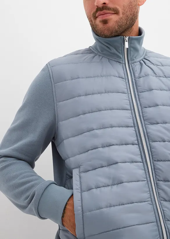 Sweatvest van een materiaalmix, bonprix