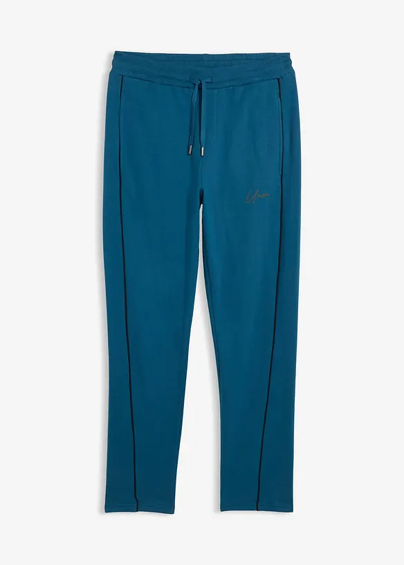 Sweatpants van katoen met contrastereden details, bonprix