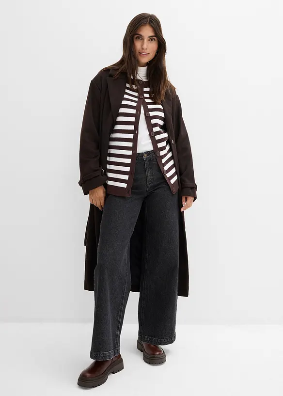 Fijn gebreid vest, ronde hals, bonprix