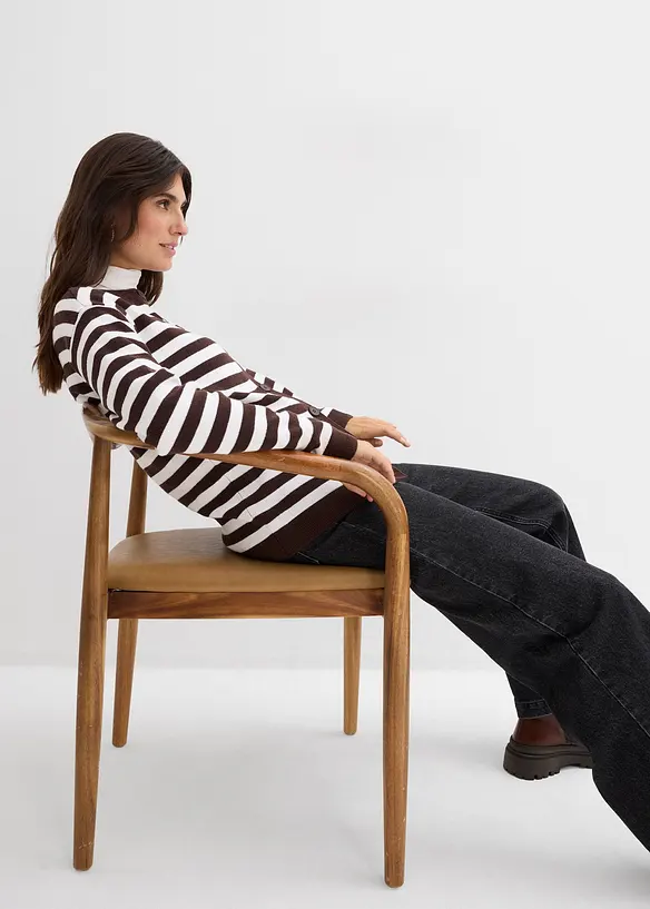 Fijn gebreid vest, ronde hals, bonprix