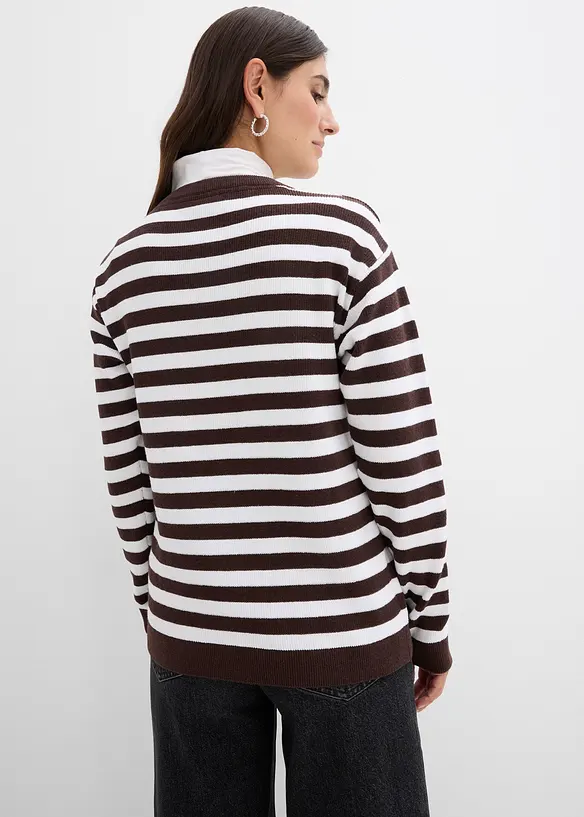 Fijn gebreid vest, ronde hals, bonprix