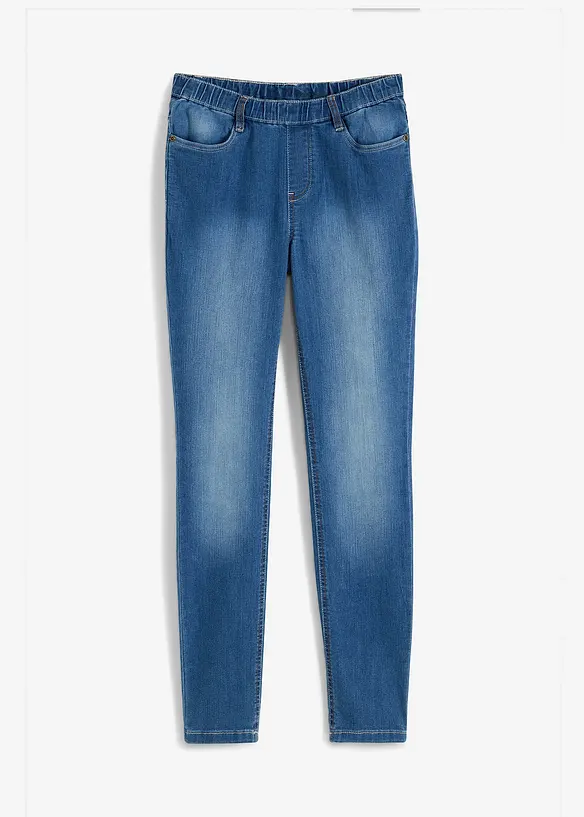 Skinny jegging mid waist met comfortband, bonprix