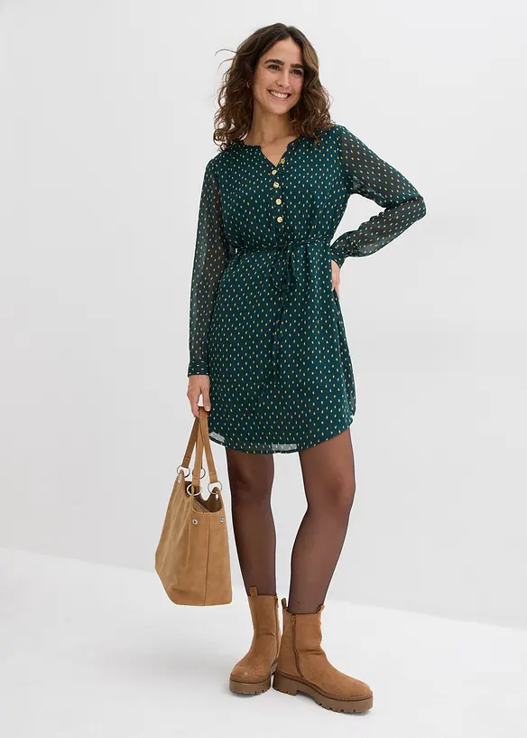 2-in-1 zwangerschapsjurk/voedingsjurk van chiffon, bonprix