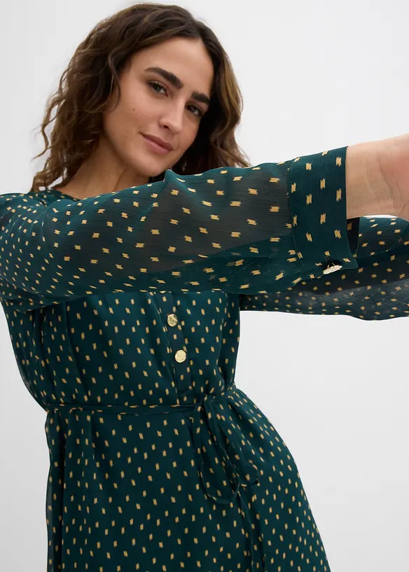 2-in-1 zwangerschapsjurk/voedingsjurk van chiffon, bonprix