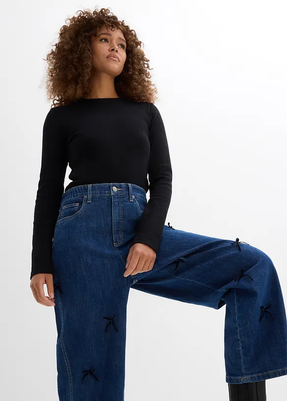 Barrel jeans met comfortband, high waist, bonprix