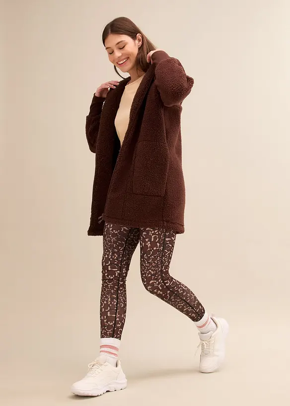 Teddy fleece vest, oversized, bonprix