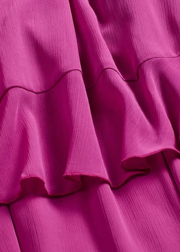 Chiffon jurk met volants, bonprix