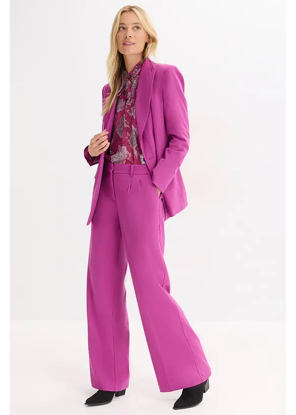 Satijnen tuniek met biezen, bonprix