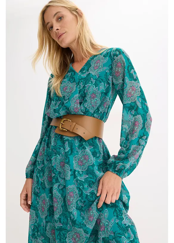 Jurk van chiffon met paisley, bonprix