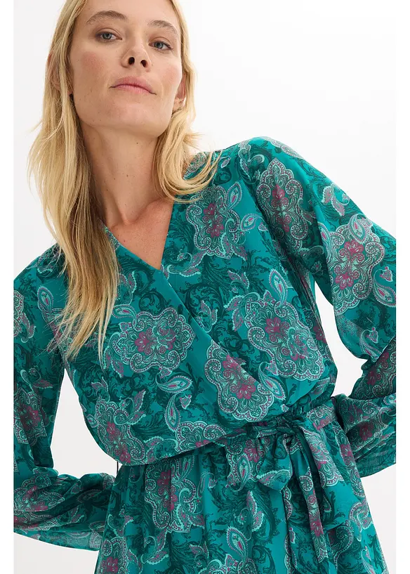 Jurk van chiffon met paisley, bonprix