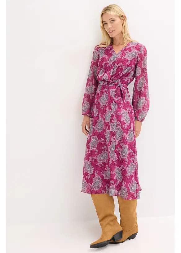 Jurk van chiffon met paisley, bonprix