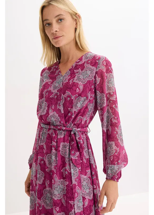 Jurk van chiffon met paisley, bonprix