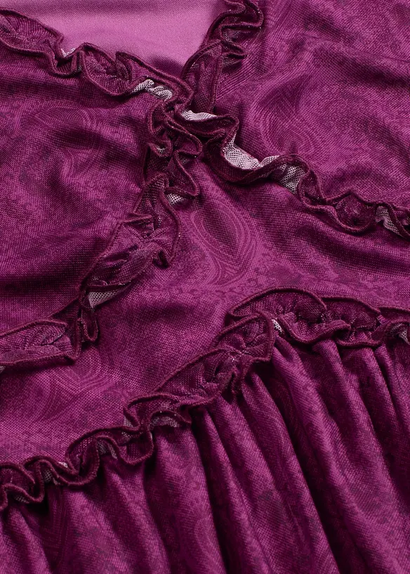 Jersey midi jurk van mesh, bonprix