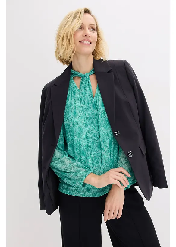 Longsleeve van elegant mesh, bonprix