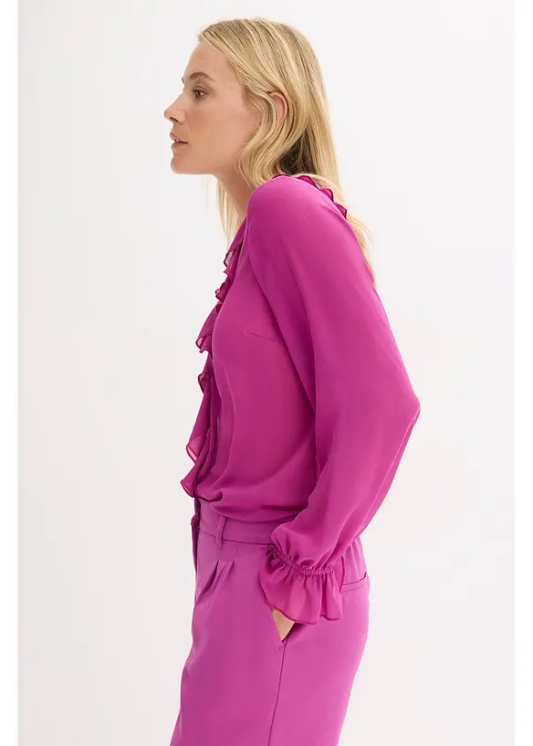 Blouse met volants, bonprix