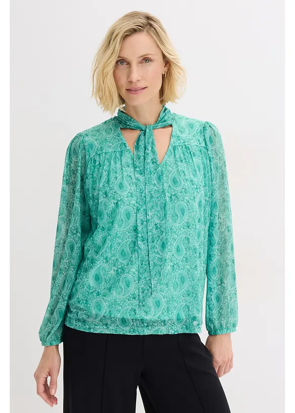 Longsleeve van elegant mesh, bonprix