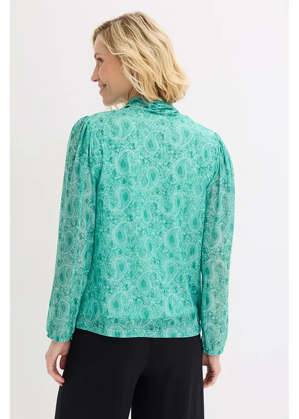 Longsleeve van elegant mesh, bonprix