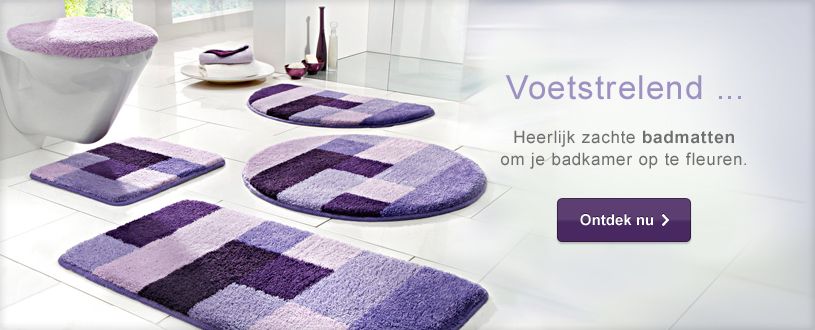 Zachte badmatten in mooie designs voor je badkamer.