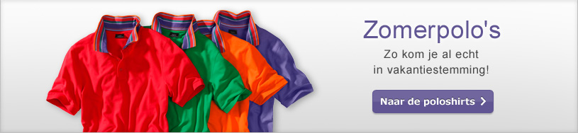 Poloshirts in zomerse kleuren voor een echt vakantiegevoel.