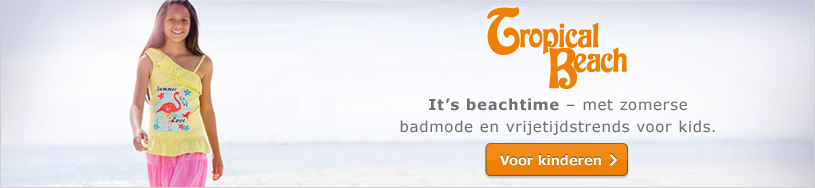 It’s beachtime - met zomerse badmode en vrijetijdstrends voor kids.