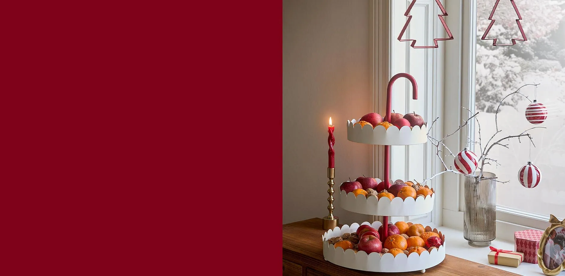 Winterse kerstdecoratie.