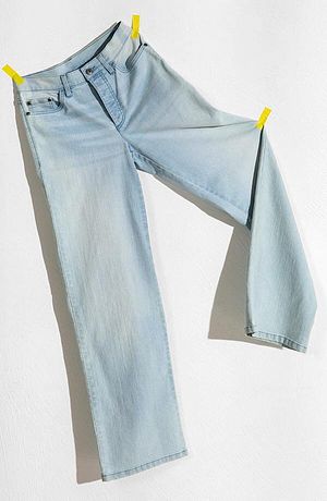 Dames - Wijde jeans - ijsblauw denim
