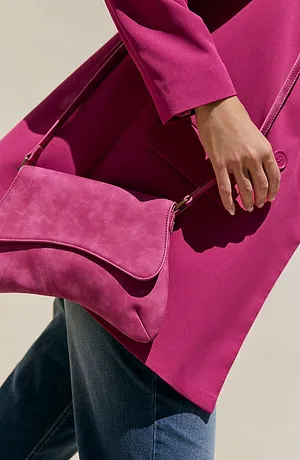 On trend - Handtas - bessenrood